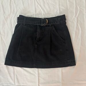 We The Free Black Pleated A-Line Mini Skirt Casual